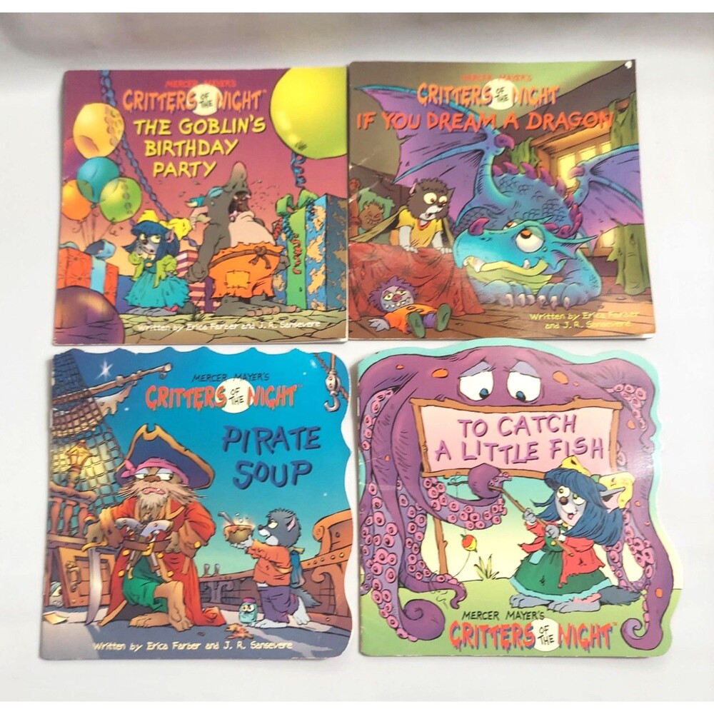 Critters of the Night Paperback Book Mercer Mayer 1996 Vintage Halloween Lot 4